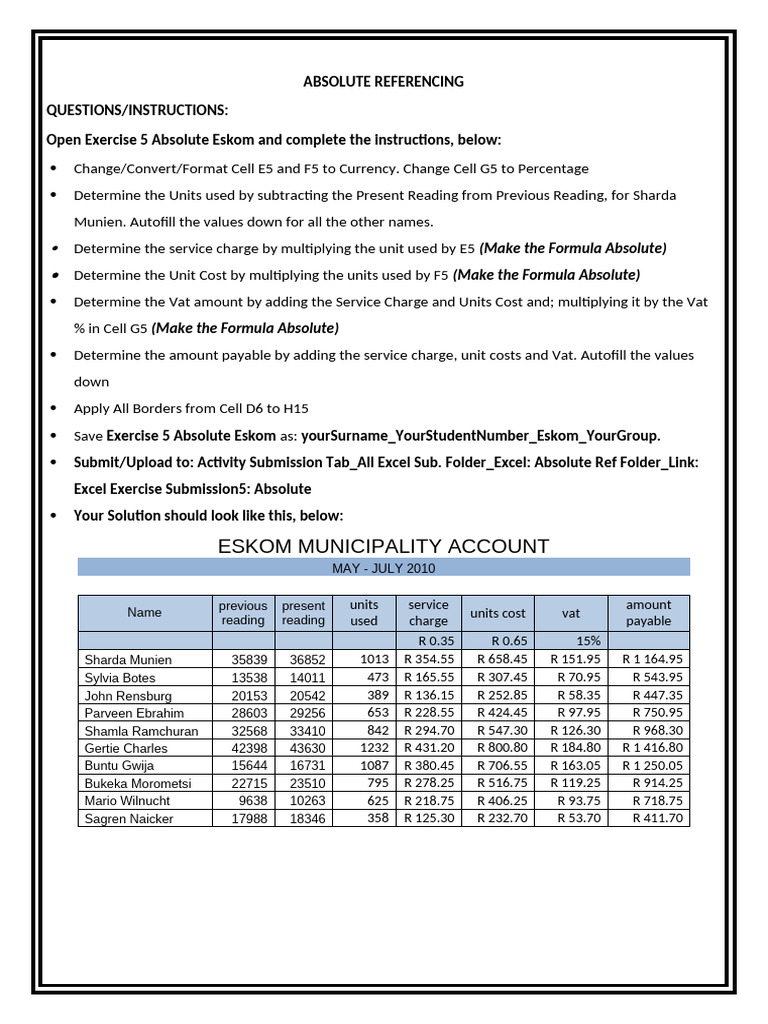 Excel Absolute Referencing Guide | PDF | Payments | Taxes