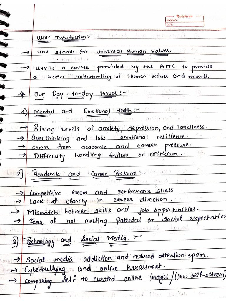 Uhv-I Notes | PDF