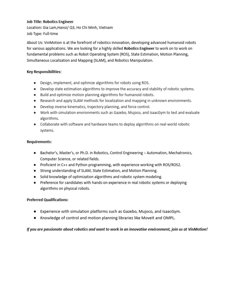 Robotics Engineer | PDF