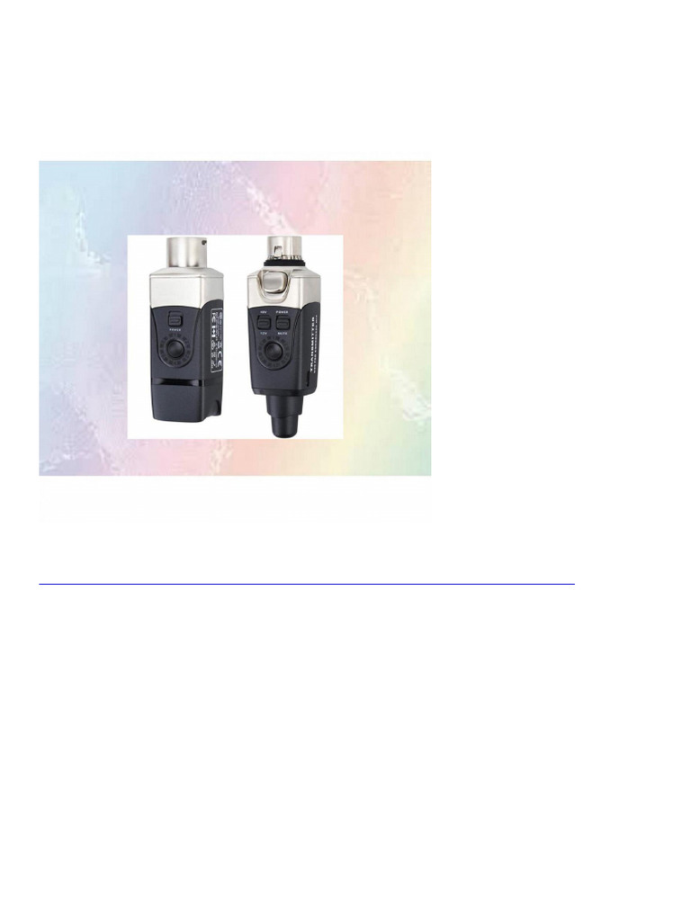 2456 Xvive U3C Wireless Condenser Microphone Connection System | PDF