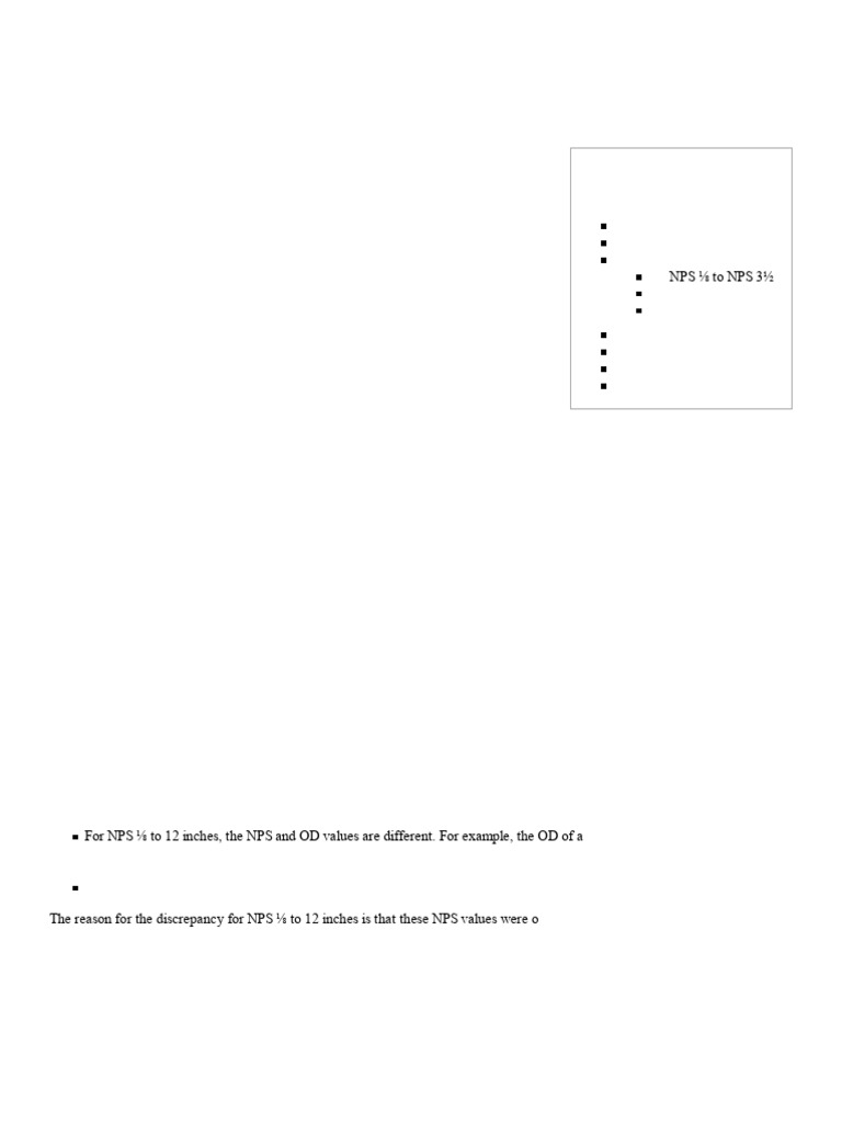 Understanding Nominal Pipe Size (NPS) | PDF | Pipe (Fluid Conveyance ...