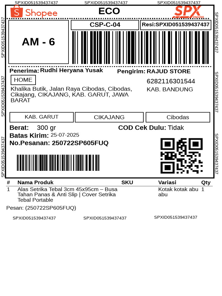 Label Pengiriman 56 | PDF