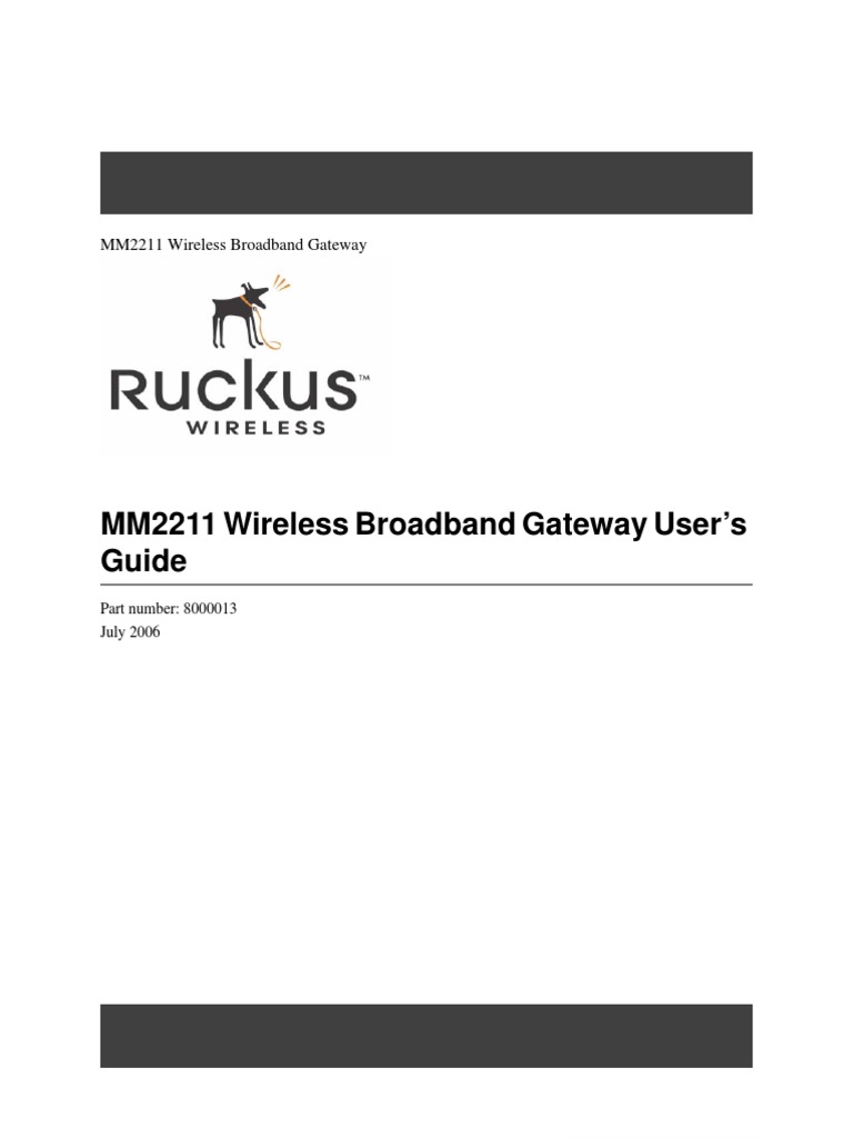 RUCKUS Navodila | PDF | Wi Fi | Ip Address