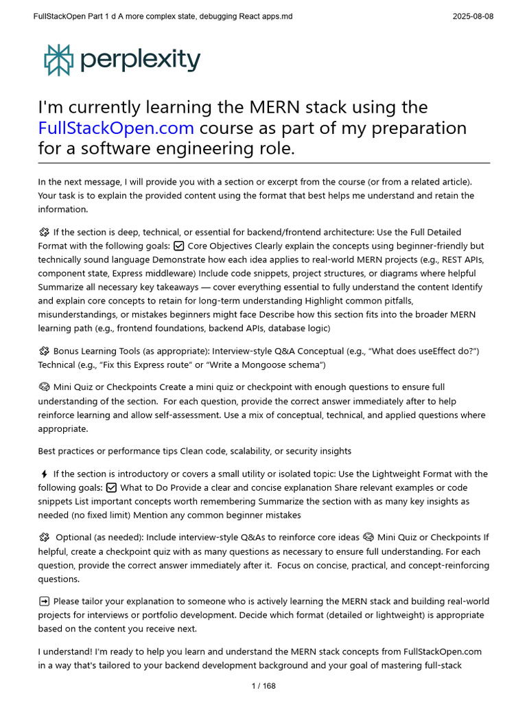 FullStackOpen Part 1 D A More Complex State, Debugging React Apps | PDF |  Computing | Software Engineering