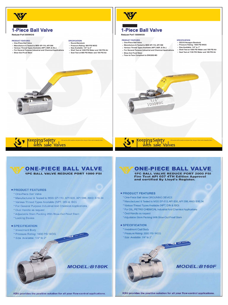 Industrial Ball Valve Specifications | PDF | Valve | Gas Technologies