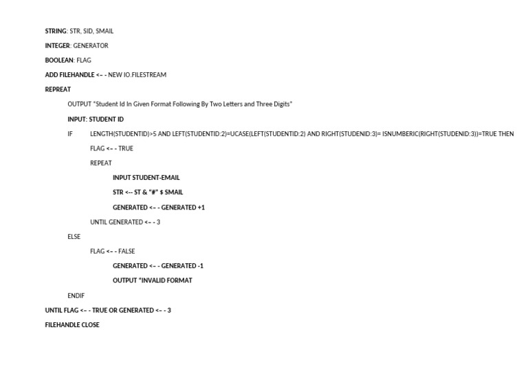 Student ID Format Validation Script | PDF