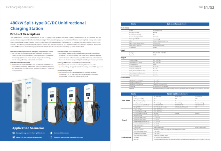 480kW Unidirectional DC Charger Overview | PDF | Battery Charger ...