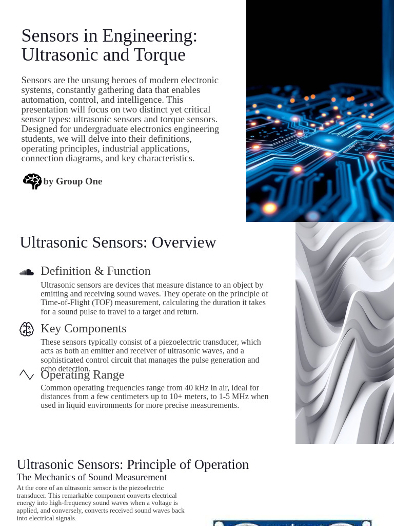 Ultrasonic Sensors in Mechanical Engineering | PDF | Sensor | Ultrasound