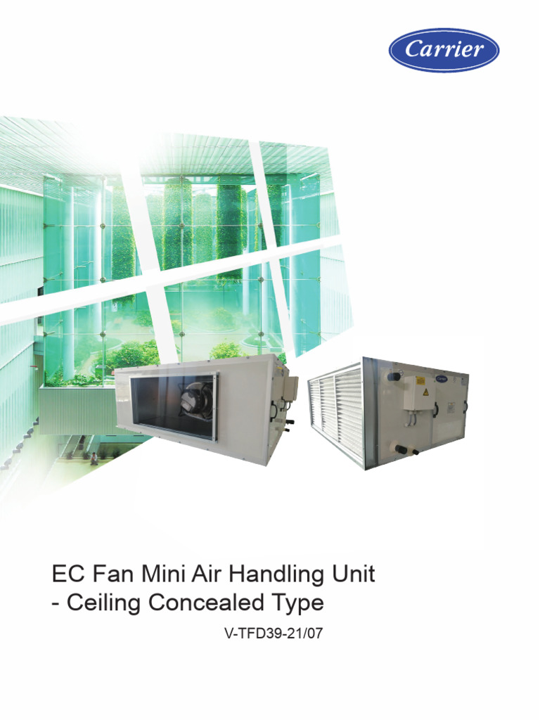 EC Fan Mini AHU Specifications | PDF | Heat Exchanger | Electrical ...