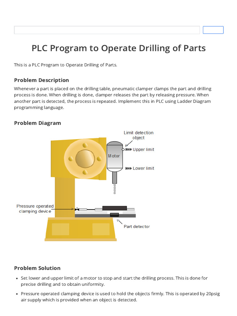 PLC Program for Drilling Automation | PDF | Programmable Logic ...