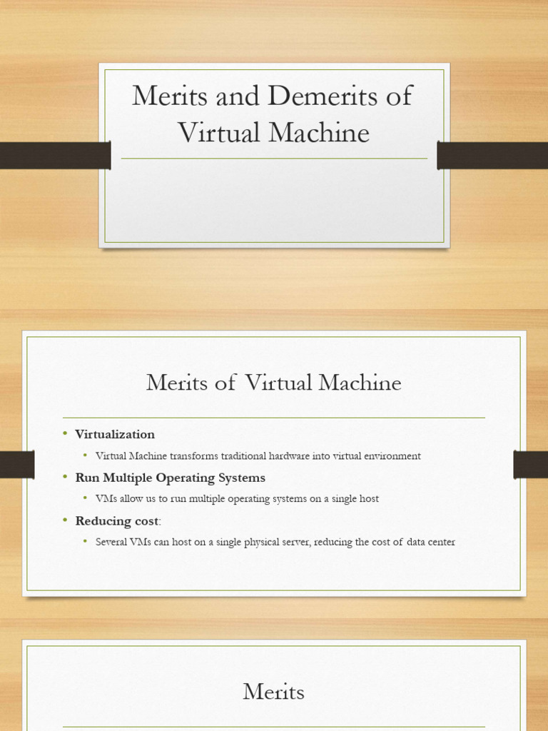 Pros and Cons of Virtual Machines | PDF