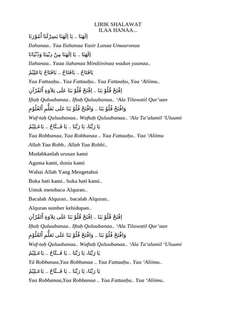 Lirik Shalawat | PDF