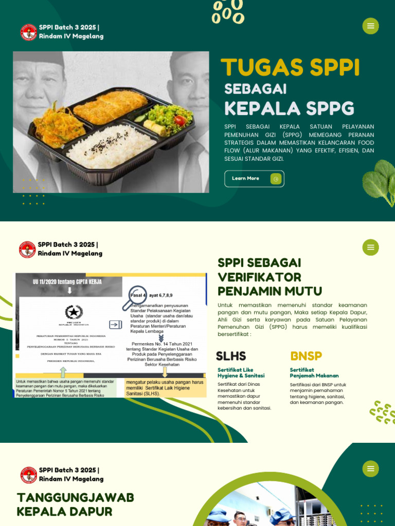 Tugas dan Tanggung Jawab SPPI SPPG | PDF