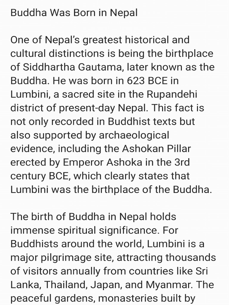 Buddha Was Born in Nepal - 250815 - 095614 | PDF