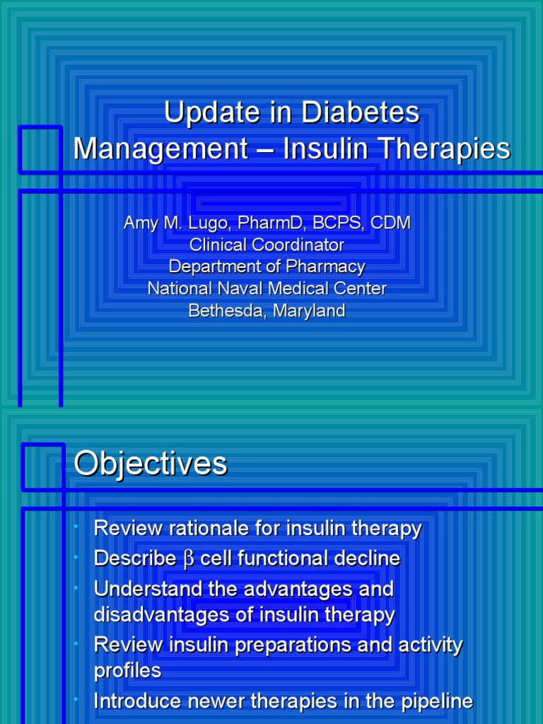 Update in Diabetes Management - Insulin Therapies | PDF | Insulin ...