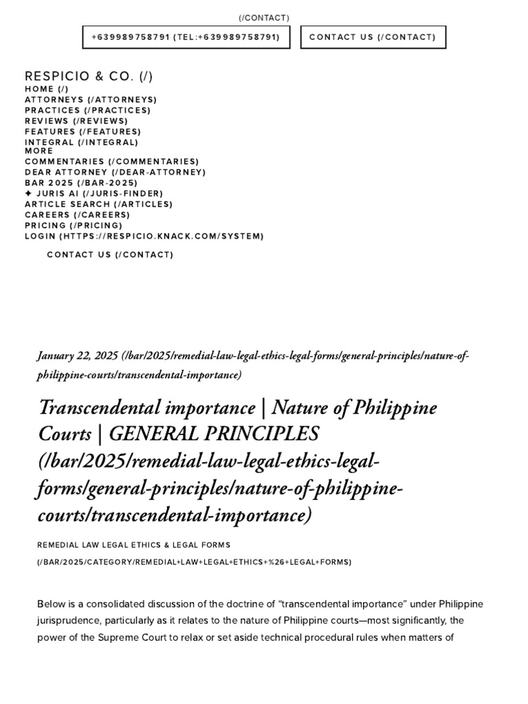 Doctrine of Transcendental Importance | PDF | Standing (Law) | Supreme ...