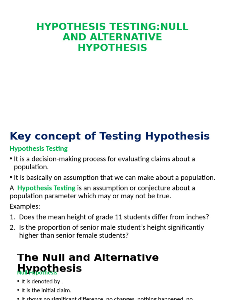 Hypothesis Testing Explained | PDF | Hypothesis | Null Hypothesis