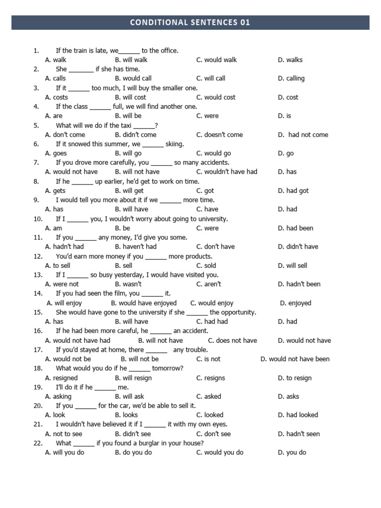 Conditional Sentences Practice | PDF