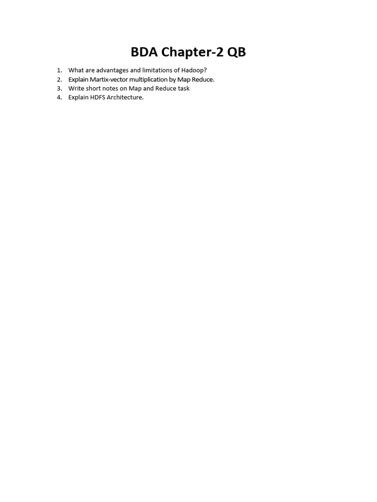 Hadoop Advantages, HDFS, and MapReduce | PDF