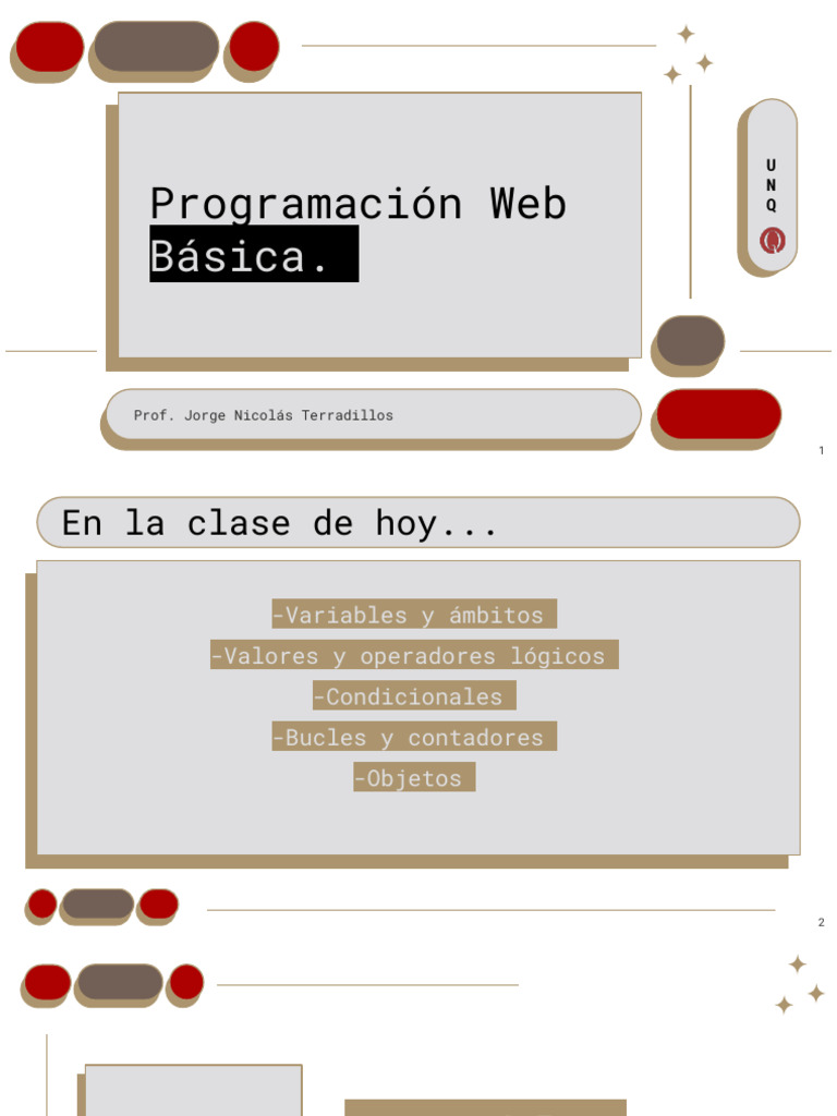 Fundamentos de Programación Web en JS | PDF | Script Java | Ventana ...