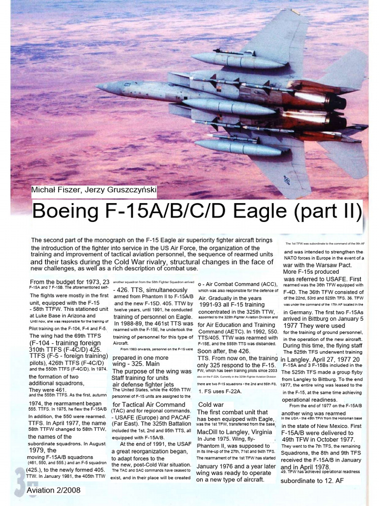 F 15ABCDE Article (Entire) PL en | PDF | Mc Donnell Douglas F 15