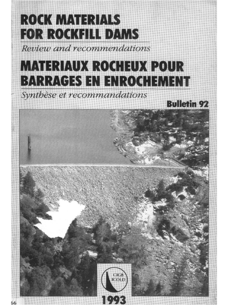 ICOLD Bulletin 92 Rock Materials For Rockfill Dams V1 | PDF