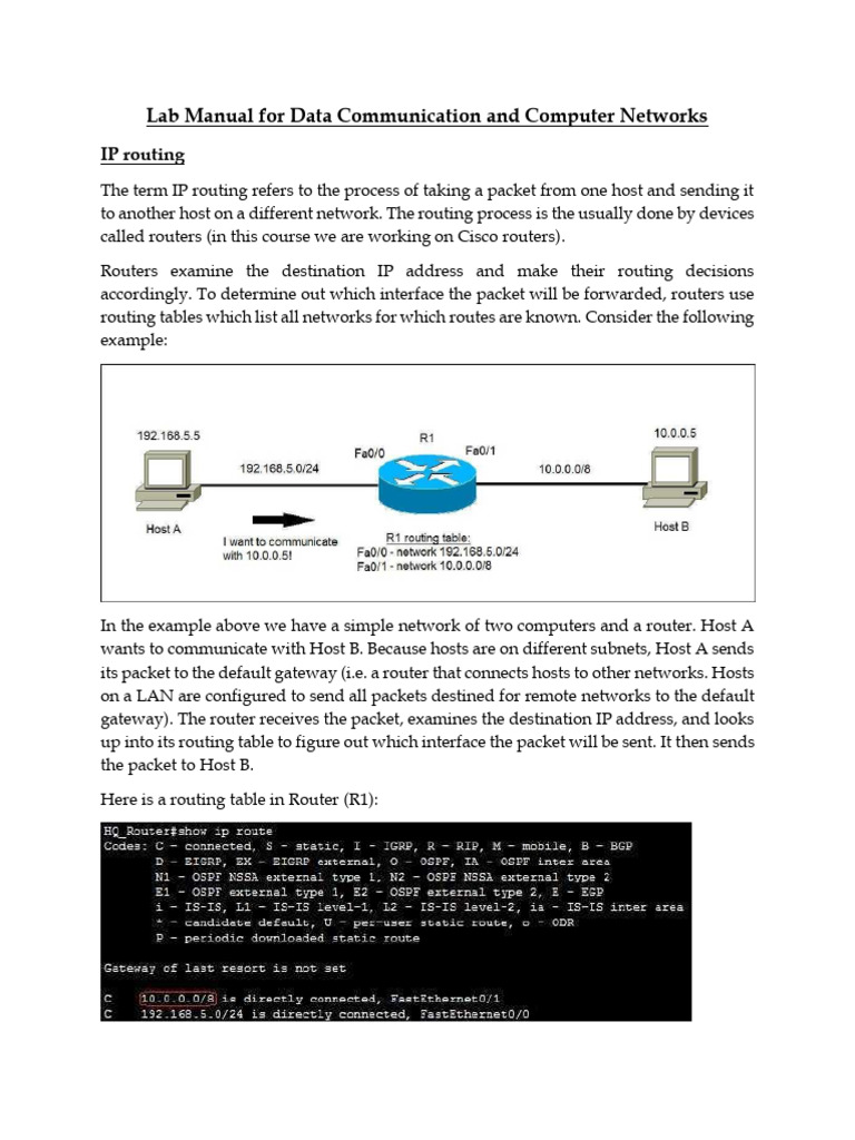 IP Routing Basics with Cisco Routers | PDF | Routing | Computer Network