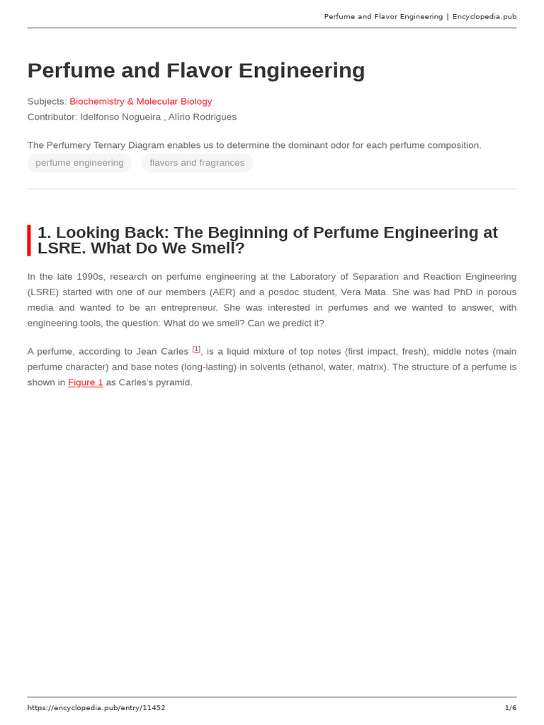 Perfume and Flavor Engineering Insights | PDF | Perfume | Odor
