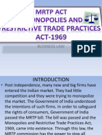 MRTP ACT - Monopolies and Restrictive Trade Practices ACT-1969