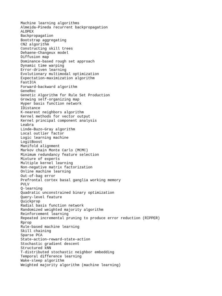 Comprehensive Guide to Machine Learning Algorithms | PDF