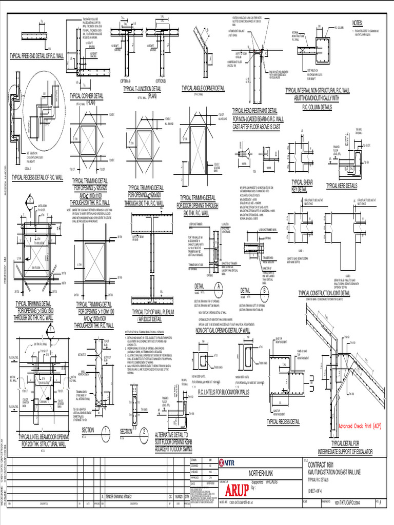 R.C. Wall Trimming and Lintel Details | PDF | Structural Engineering ...