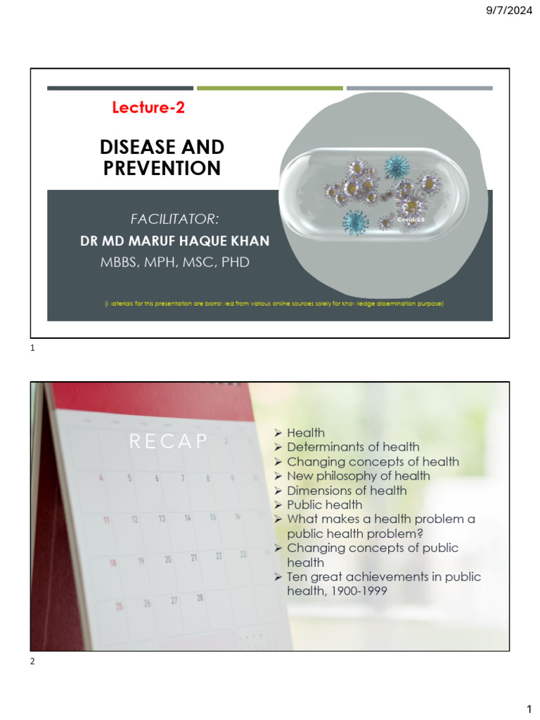 Disease Prevention and Public Health Insights | PDF | Preventive ...