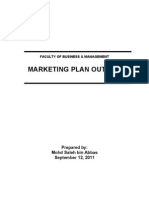Marketing Plan Outline: Faculty of Business & Management