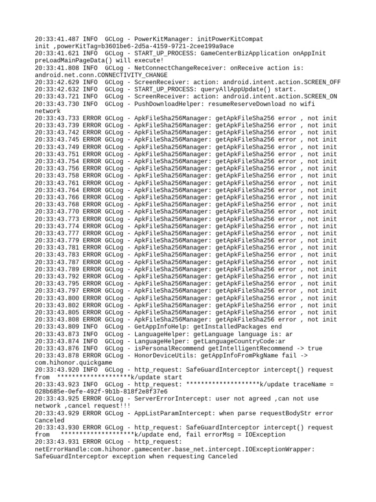 GameCenter App Initialization Logs | PDF | Software Engineering | Computing