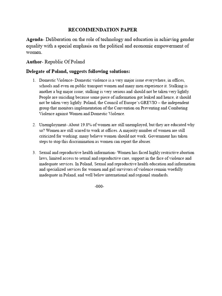 Recommendation Paper | PDF