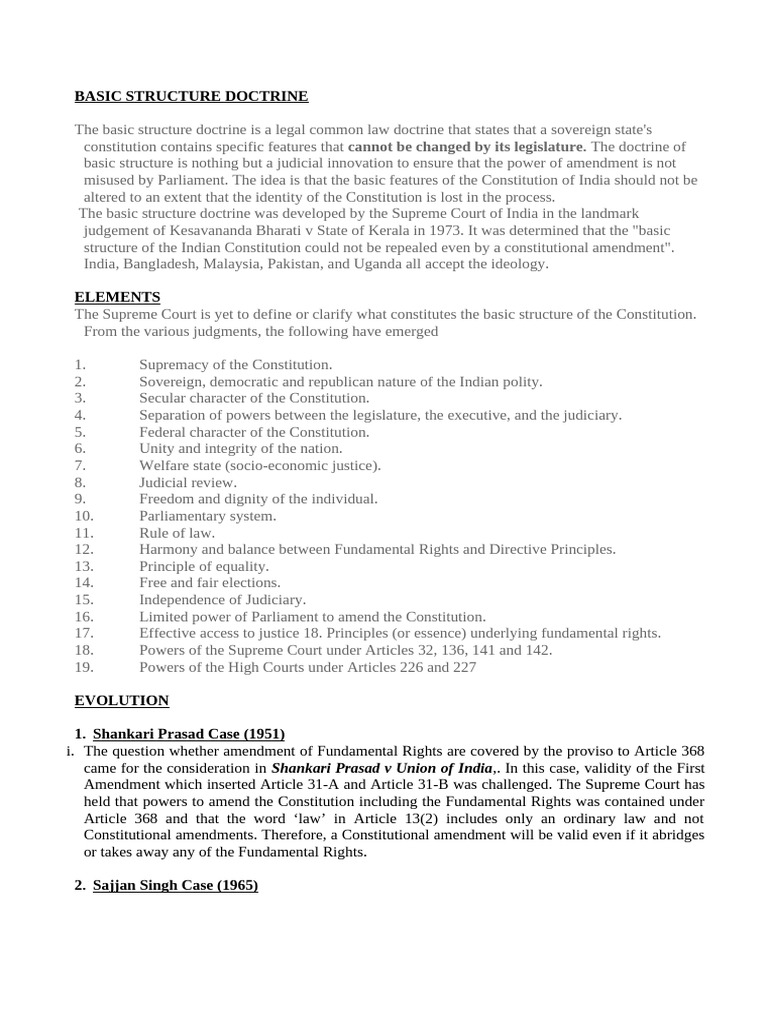 Understanding India's Basic Structure Doctrine | PDF | Constitutional ...