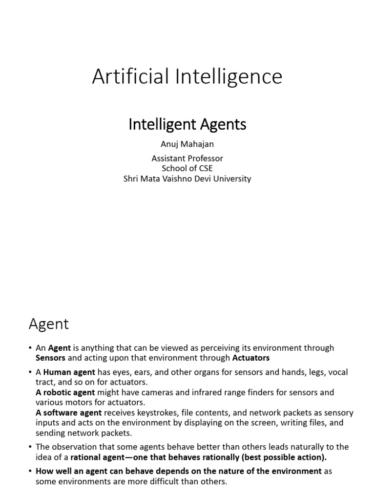 Understanding Rational Agents in AI | PDF | Artificial Intelligence ...