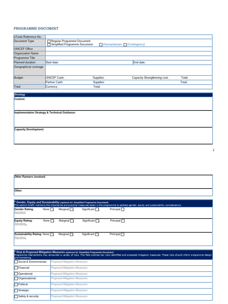 Programme Document Template | PDF | Economies | Business