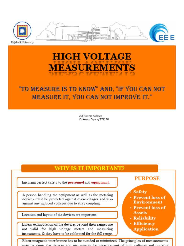 High Voltage Measurement Techniques | PDF | Voltage | Manufactured Goods