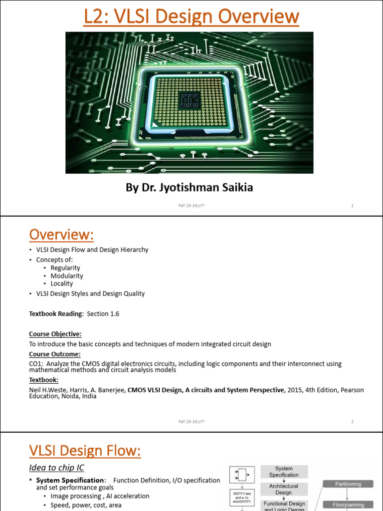 VLSI Design Concepts and Techniques | PDF | Mosfet | Cmos