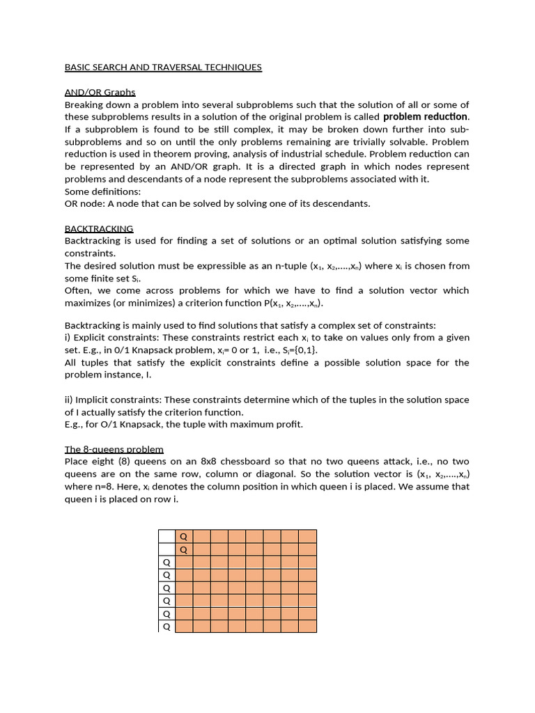Search and Traversal Techniques Explained | PDF | Function (Mathematics ...