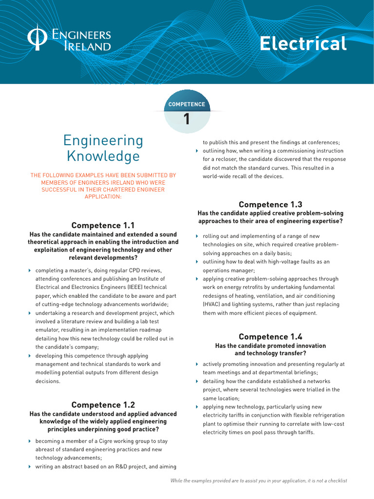 Chartered Engineer Application Examples | PDF | Occupational Safety And ...