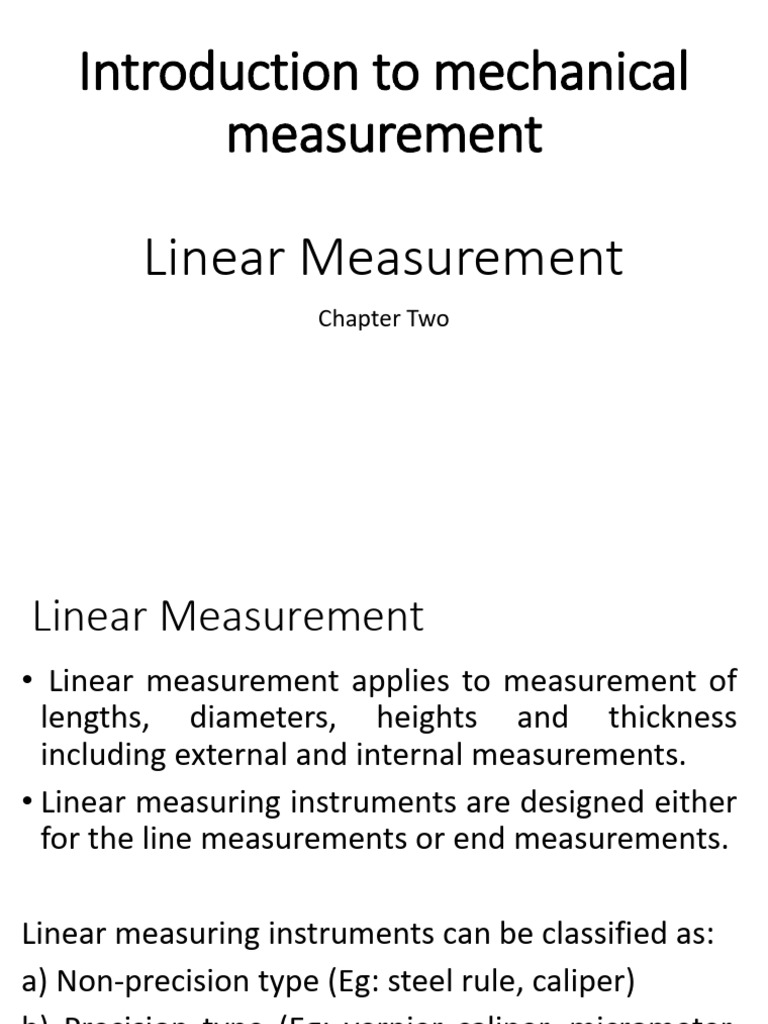 Overview of Linear Measurement Tools | PDF
