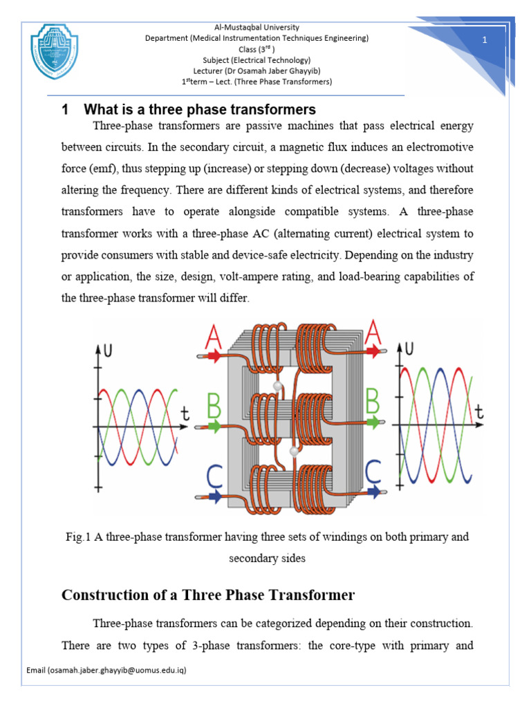 Types of Three-Phase Transformer Connections | PDF | Transformer ...