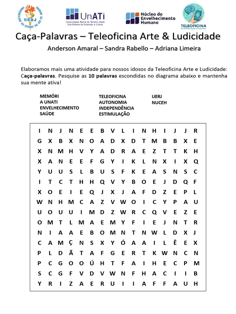 Caça-Palavras para Idosos | PDF