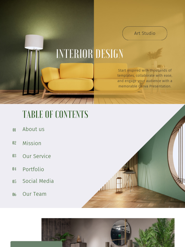 Interior Design Portfolio Template | PDF