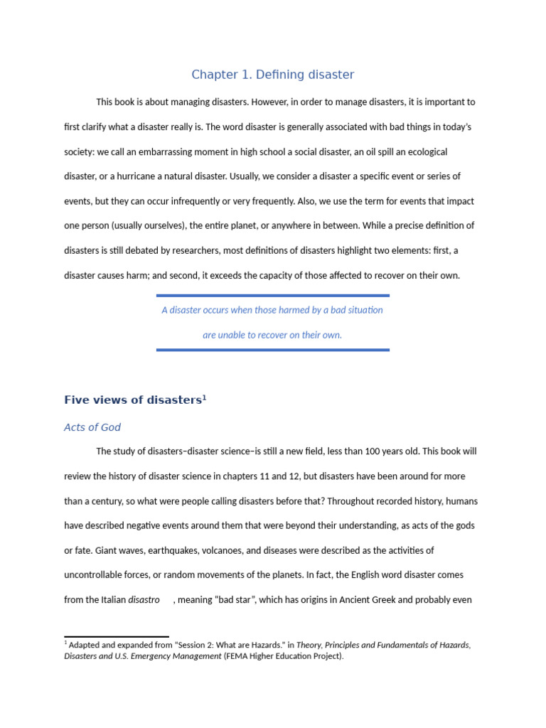 Understanding Disaster Definitions | PDF | Hazards | Risk