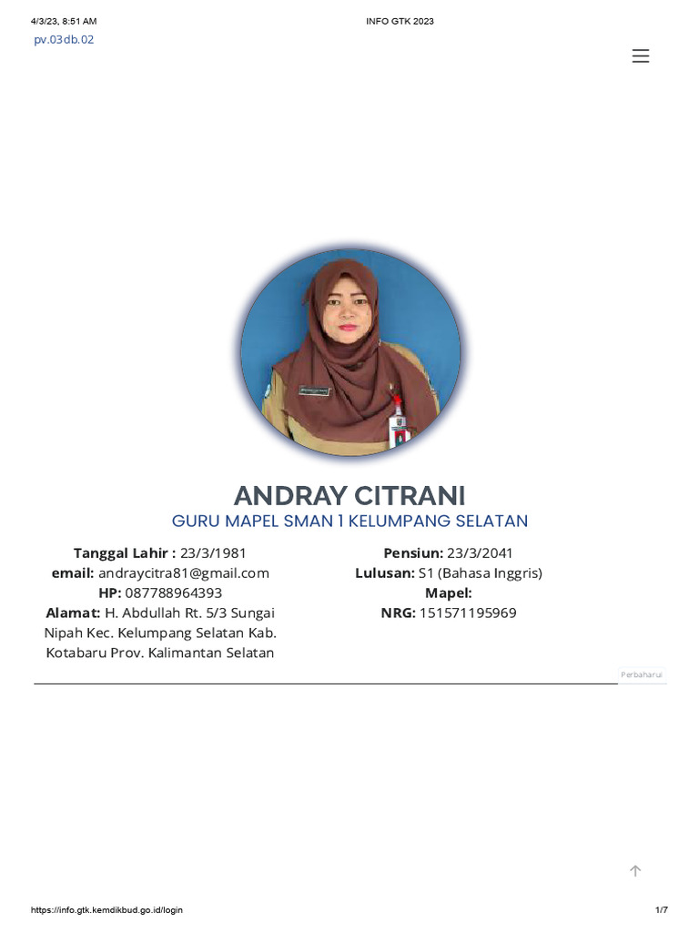 Info GTK 2023 Andray Citrani | PDF