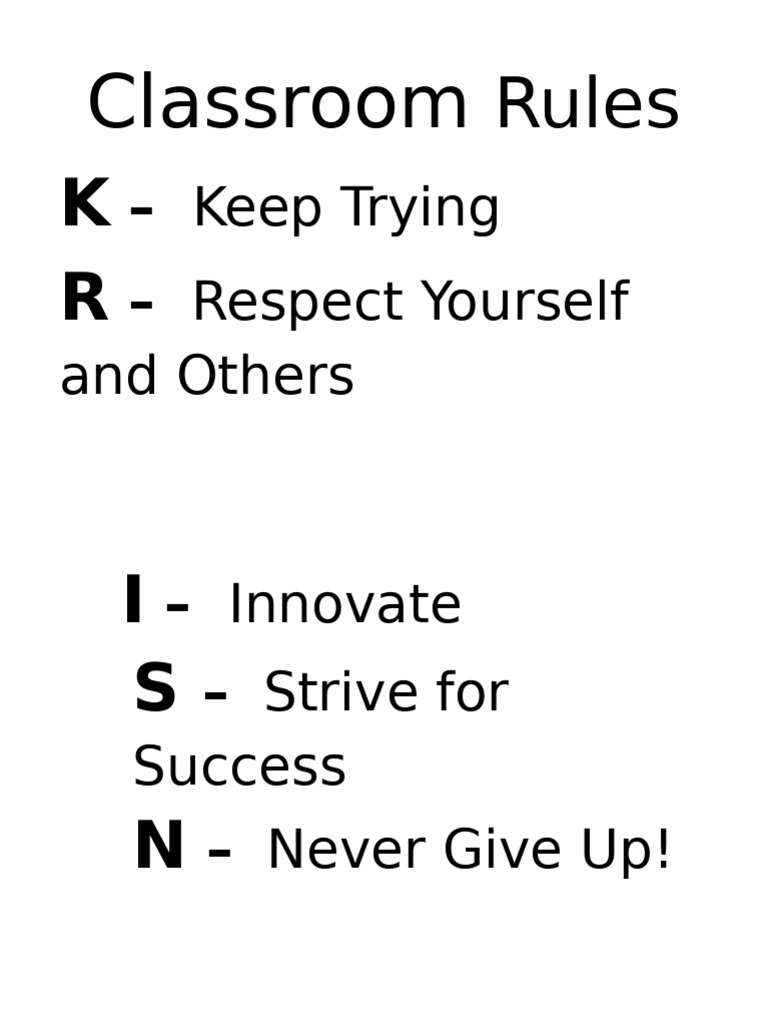 Classroom Rules | PDF