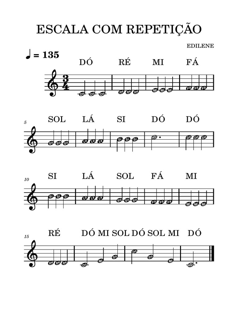 Escala Musical com Repetição | PDF